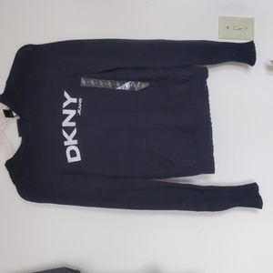DKNY jeans knit sweater with hood